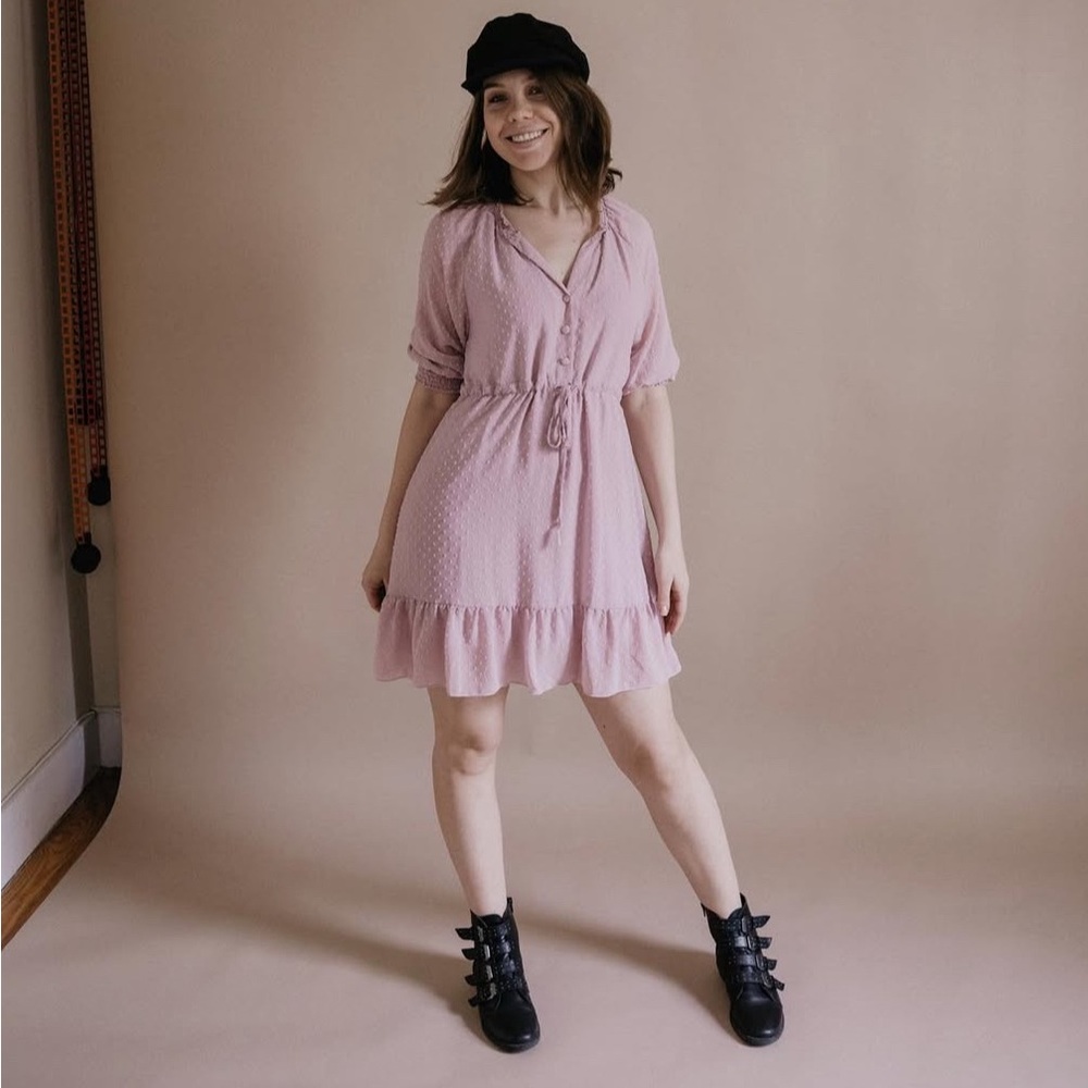 Cute light pink summer dress